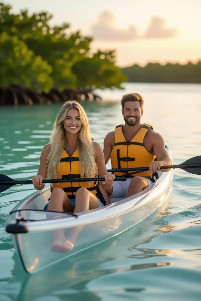 kayak transparente pareja3